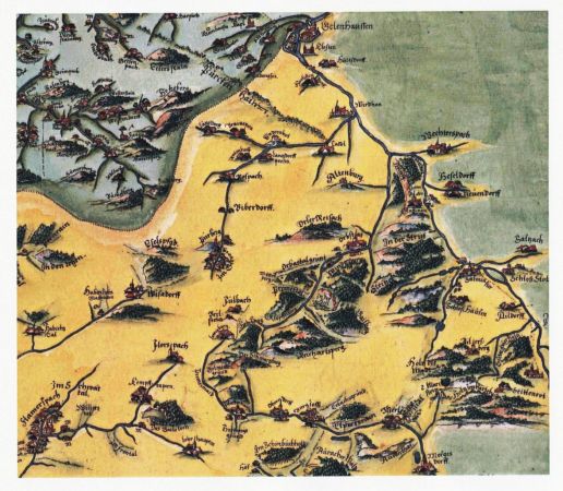 Karte des PSessarts von 1594